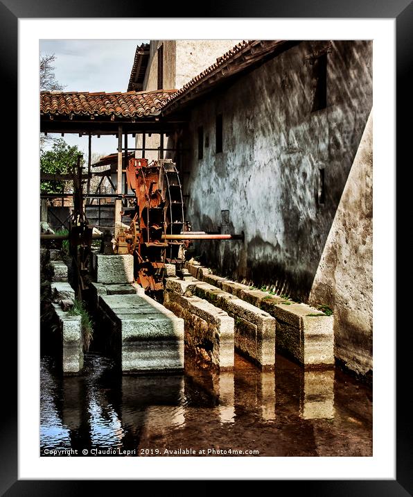 The wrecked watermill Framed Mounted Print by Claudio Lepri