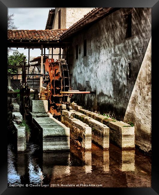 The wrecked watermill Framed Print by Claudio Lepri