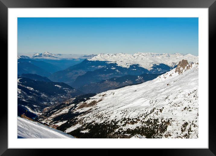 Meribel Mottaret Mont Vallon French Alps Framed Mounted Print by Andy Evans Photos