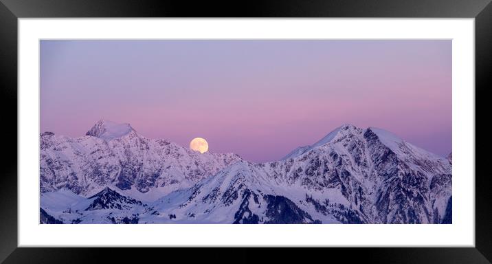 Schesaplana Dusk Framed Mounted Print by DiFigiano Photography