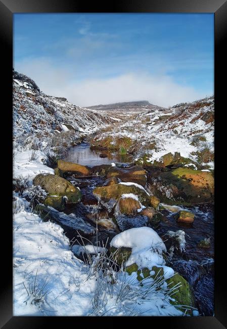 Burbage Brook & Carl Wark                        Framed Print by Darren Galpin