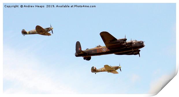 Battle of Britain fly by. Print by Andrew Heaps