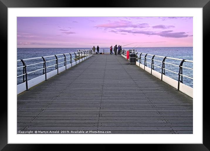 Evening Fishing at Saltburn Framed Mounted Print by Martyn Arnold