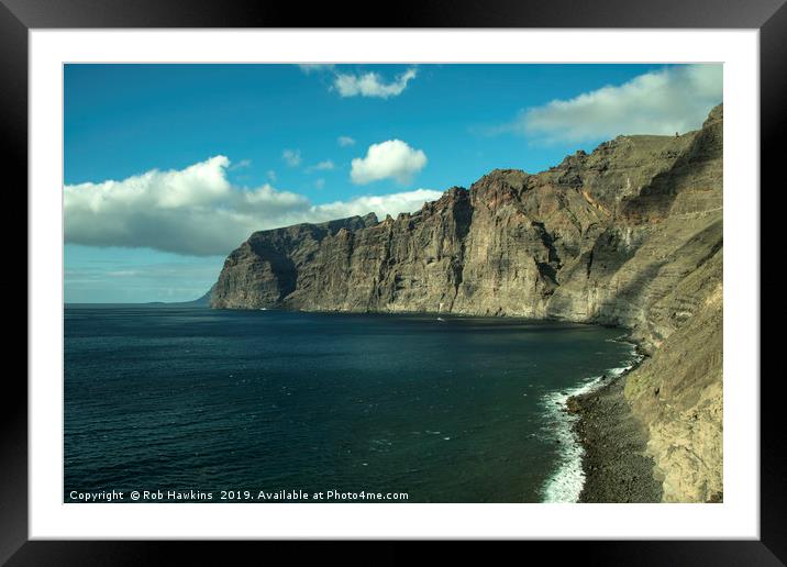 The Cliffs at Los Gigantes  Framed Mounted Print by Rob Hawkins