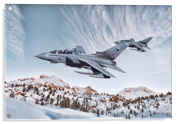 Tornado GR4 snow pair Acrylic by Rob Lester