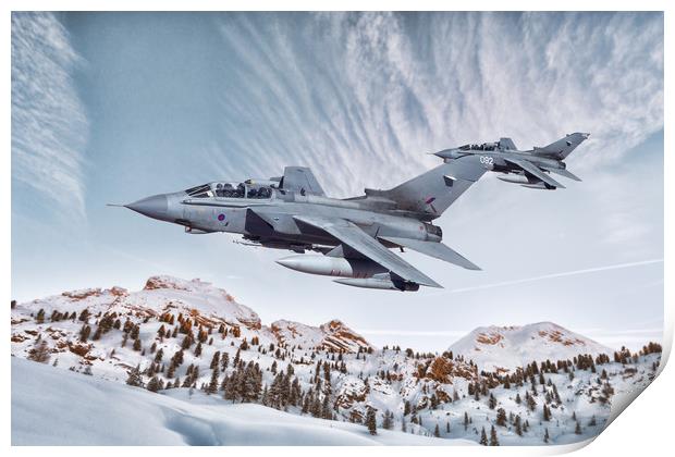 Tornado GR4 snow pair Print by Rob Lester