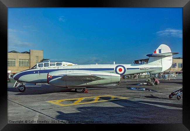 Gloster Meteor T.7 WA662  Framed Print by Colin Smedley