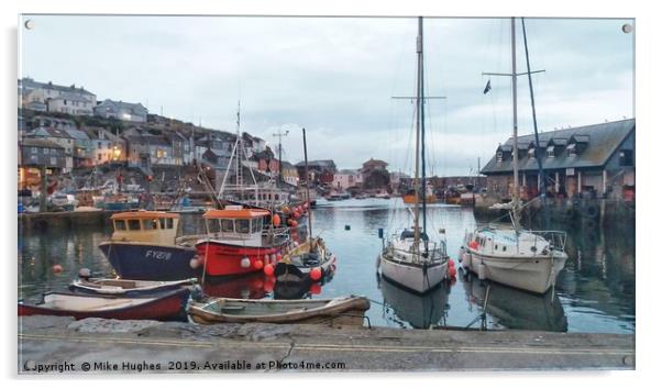Harbour life Acrylic by Mike Hughes