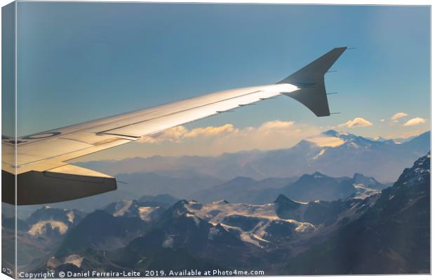 Chilean Andes Mountain Aerial View Canvas Print by Daniel Ferreira-Leite