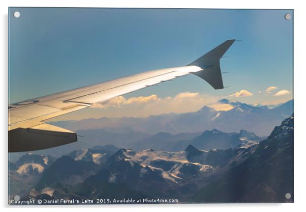 Chilean Andes Mountain Aerial View Acrylic by Daniel Ferreira-Leite