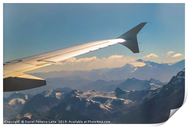 Chilean Andes Mountain Aerial View Print by Daniel Ferreira-Leite
