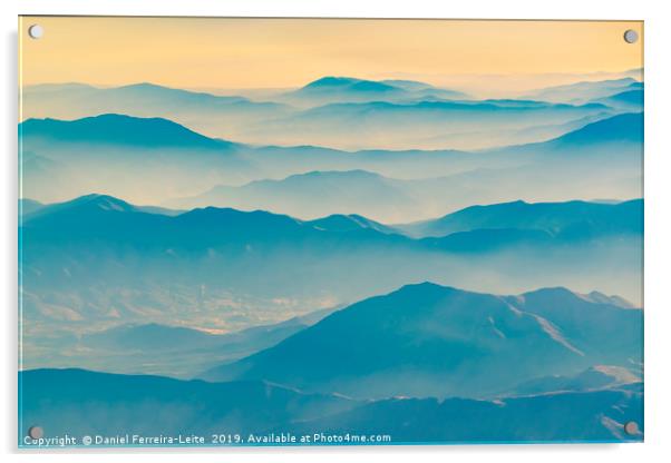 Chilean Andes Mountain Aerial View Acrylic by Daniel Ferreira-Leite