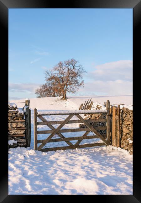 Yorkshire Dales in Winter Framed Print by Graham Custance