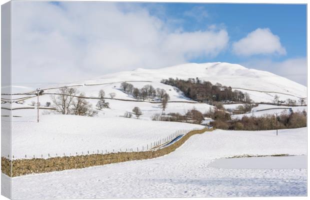 Yorkshire Dales in Winter Canvas Print by Graham Custance