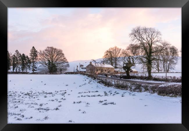 Yorkshire Dales in Winter Framed Print by Graham Custance