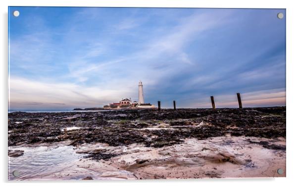 St. Mary's Lighthouse in Whitley Bay Acrylic by Naylor's Photography