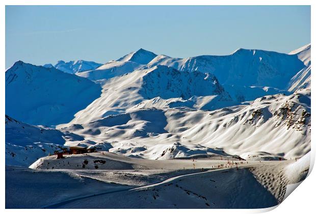 Meribel Mottaret Mont Vallon French Alps Print by Andy Evans Photos