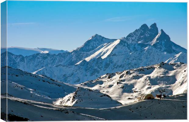 Meribel Mottaret Mont Vallon French Alps Canvas Print by Andy Evans Photos