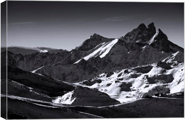 Meribel Mottaret Mont Vallon French Alps Canvas Print by Andy Evans Photos