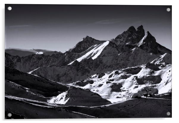 Meribel Mottaret Mont Vallon French Alps Acrylic by Andy Evans Photos