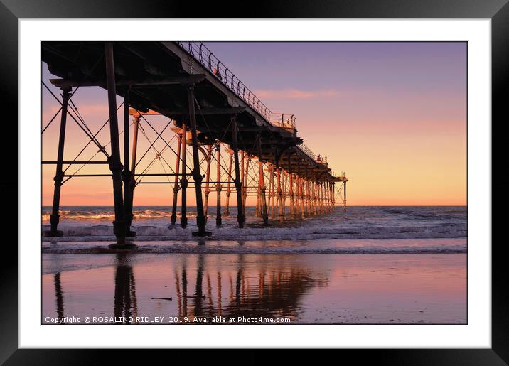 "Evening light at Saltburn Pier" Framed Mounted Print by ROS RIDLEY