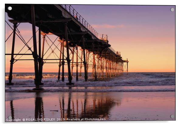 "Evening light at Saltburn Pier" Acrylic by ROS RIDLEY