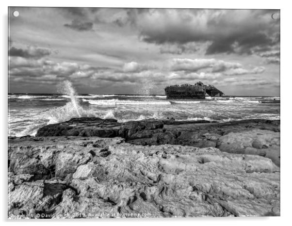 The Wreck Of The Santa Maria Acrylic by David Smith