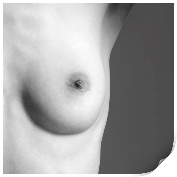 Naked Breast Print by Ann Spells