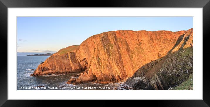 Baggy Point at Sunset Framed Mounted Print by David Morton