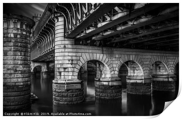 Caledonian Rail Bridge, Glasgow Print by Angela H