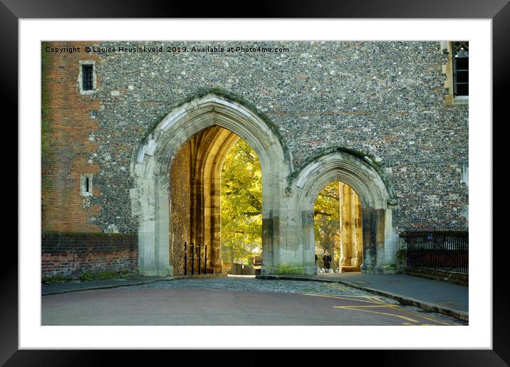 Abbey Gateway, St Albans, Hertfordshire Framed Mounted Print by Louise Heusinkveld