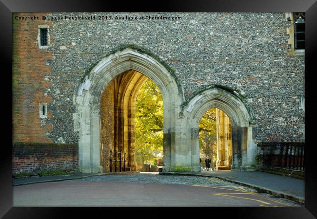 Abbey Gateway, St Albans, Hertfordshire Framed Print by Louise Heusinkveld