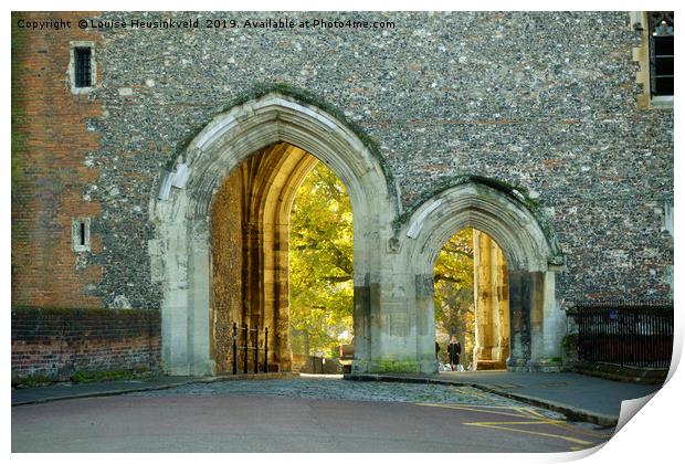 Abbey Gateway, St Albans, Hertfordshire Print by Louise Heusinkveld