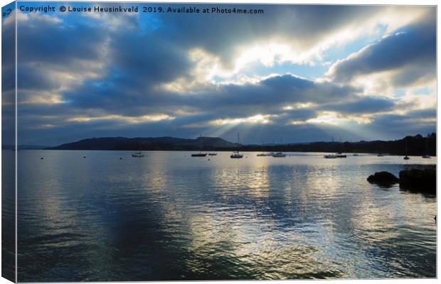 Evening on Windermere, Lake District, Cumbria Canvas Print by Louise Heusinkveld