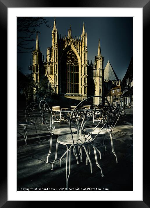Bask in the Glory of York Framed Mounted Print by richard sayer