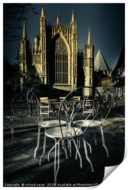 Bask in the Glory of York Print by richard sayer