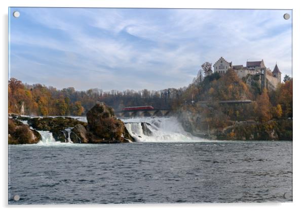 Red Arrow At Rhine Falls Acrylic by DiFigiano Photography