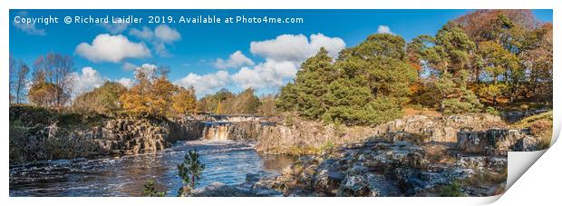 Autumn at Low Force Waterfall, Teesdale, Panorama Print by Richard Laidler