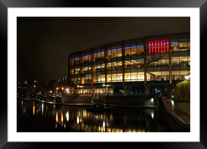 Arena Birmingham At Night  Framed Mounted Print by rawshutterbug 