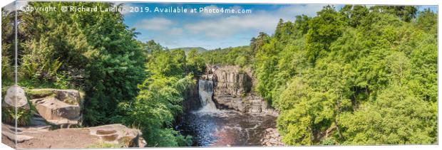 Summer at High Force Waterfall, Teesdale, Panorama Canvas Print by Richard Laidler