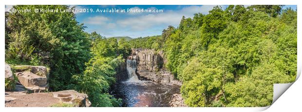 Summer at High Force Waterfall, Teesdale, Panorama Print by Richard Laidler
