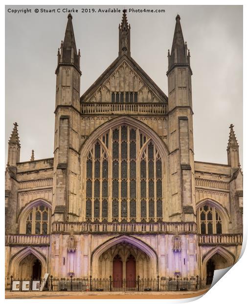 Winchester Cathedral Print by Stuart C Clarke