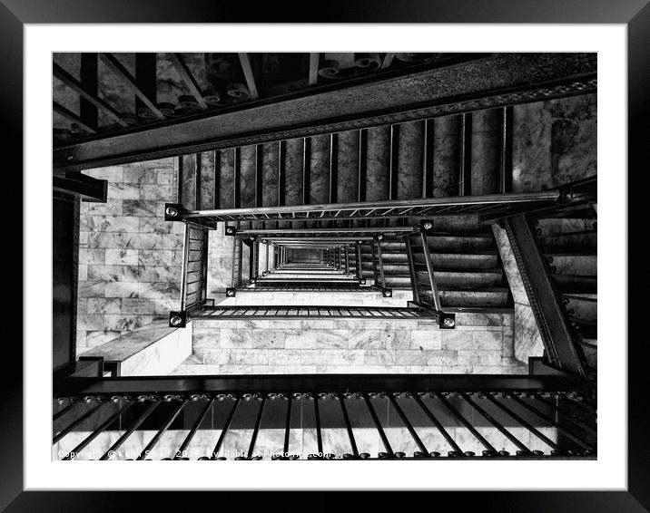 Los Angeles Stairway Framed Mounted Print by Keith Small