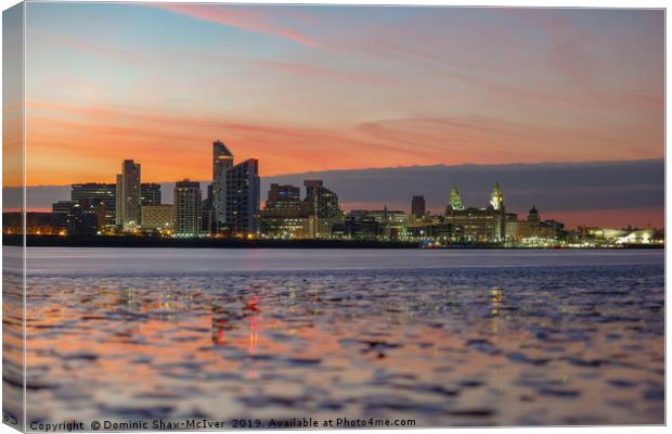 Mersey Dawn Canvas Print by Dominic Shaw-McIver