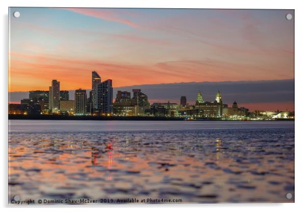 Mersey Dawn Acrylic by Dominic Shaw-McIver