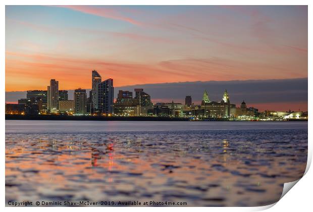 Mersey Dawn Print by Dominic Shaw-McIver