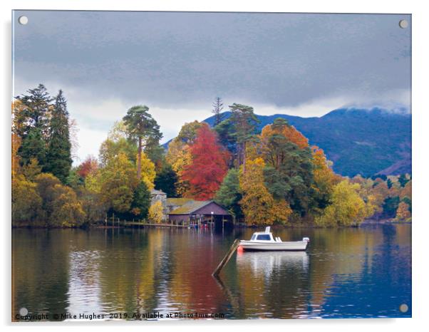 Colourful autumn Acrylic by Mike Hughes