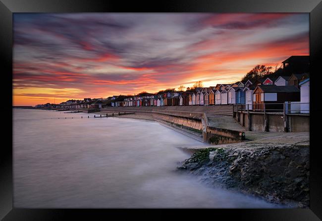 Walton on the Naze Sunset Framed Print by Rob Woolf