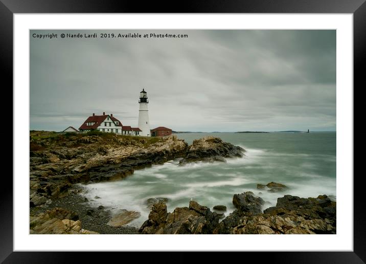 Portland Headlight Framed Mounted Print by DiFigiano Photography