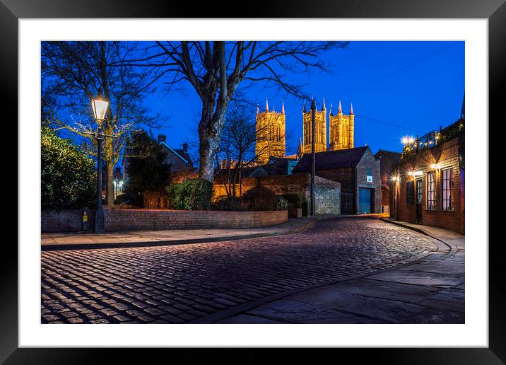 Lincoln Cathedral Framed Mounted Print by John Lawrence